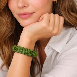 Anthropologie Green Tribal Boho Bracelet Jewelry